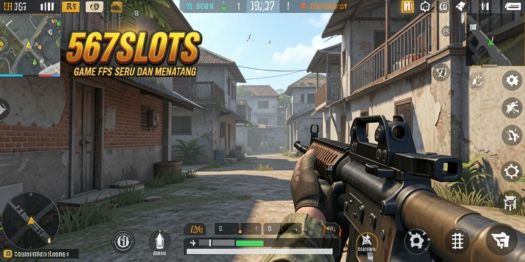 Tangkapan layar menunjukkan intensitas gameplay FPS dalam 567SLOTS.