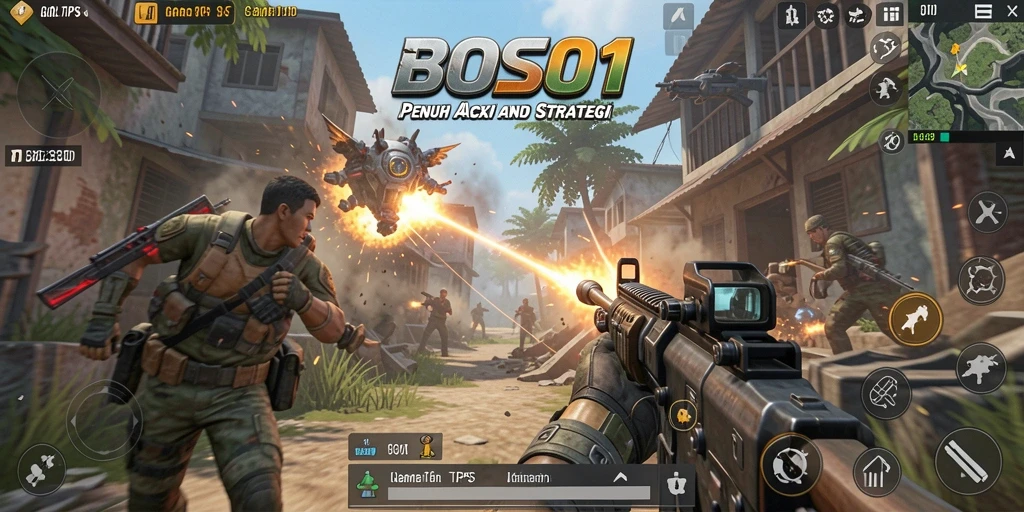 Gameplay mendebarkan di tengah pertempuran TPS intens.