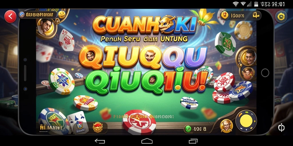 Tampilan menarik dari gameplay CUANHOKI dengan kartu QiuQiu.