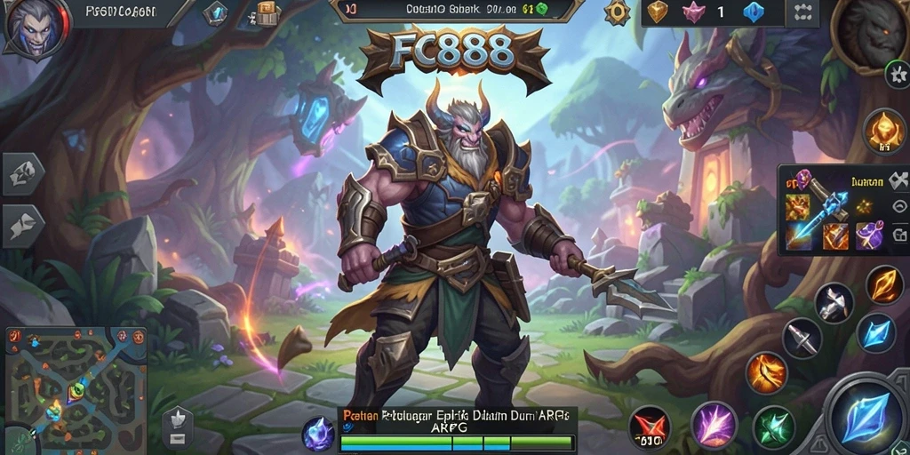 Screenshot gameplay FC888 yang menampilkan aksi pertempuran seru dan grafis memukau.