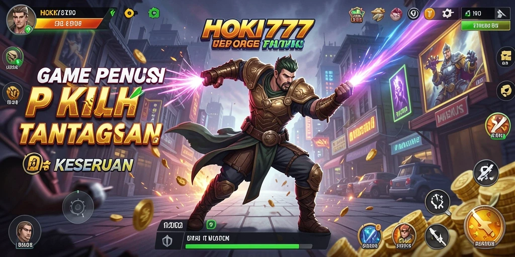 Tampilan gameplay HOKI777 yang intens dan penuh aksi.