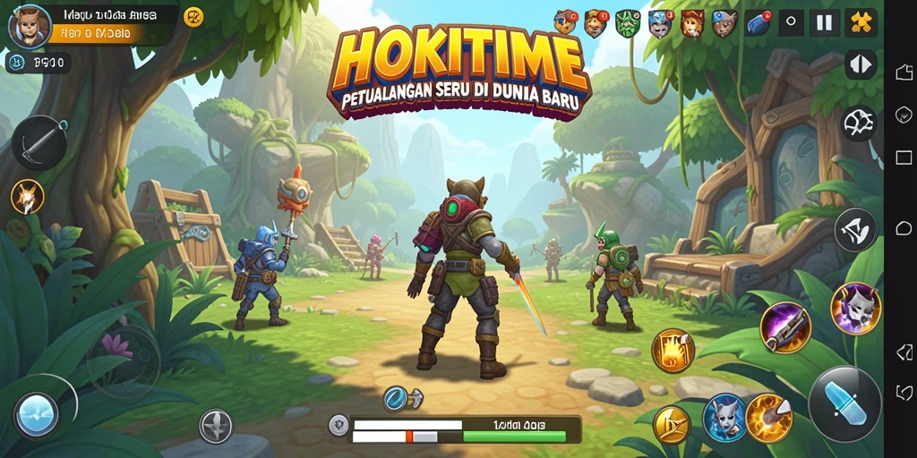Tampilan gameplay HOKITIME yang menawan dan penuh petualangan.