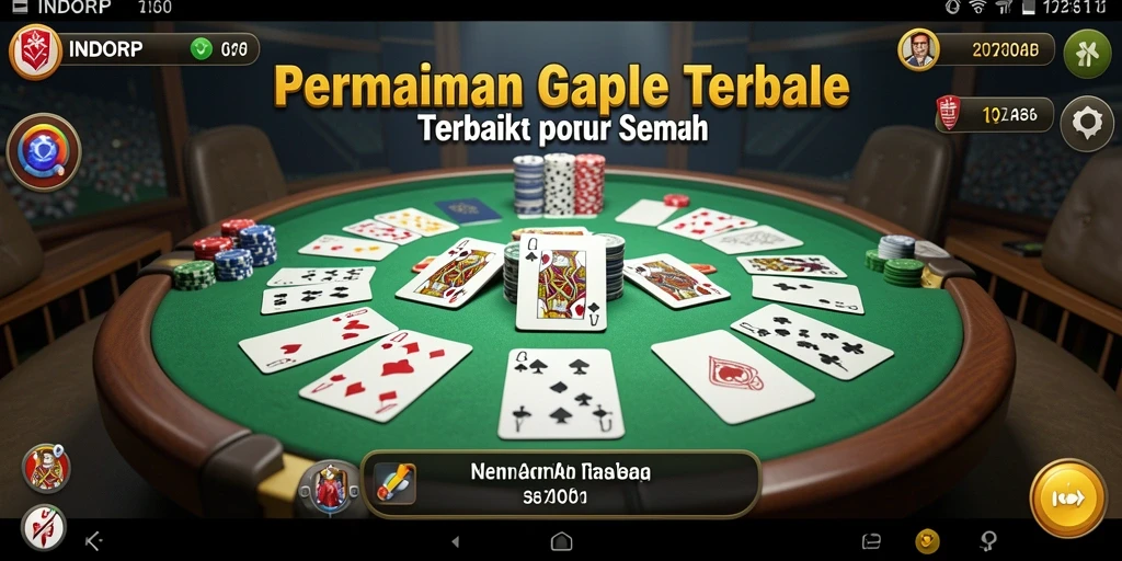 Tampilan screenshot <strong>INDORP</strong> saat gameplay Gaple yang seru.