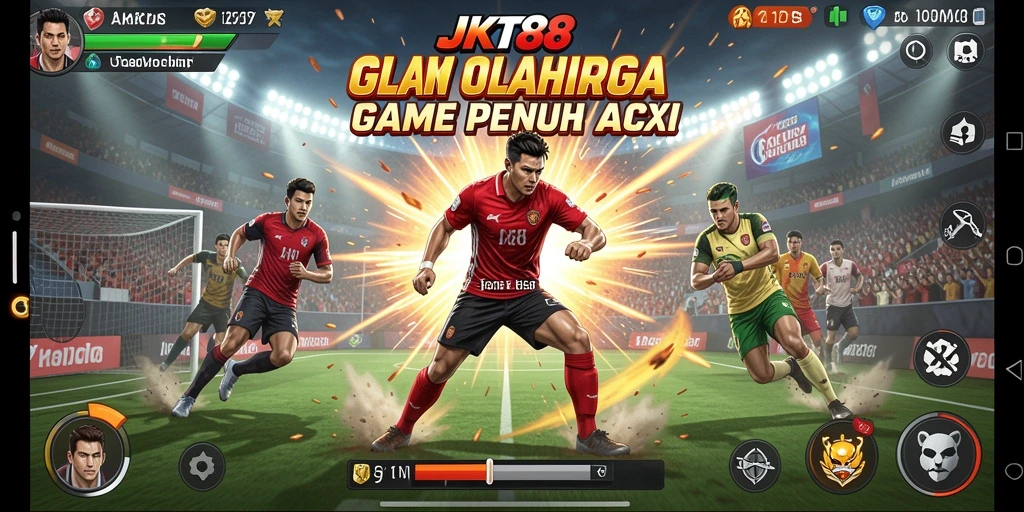 Tampilan seru gameplay JKT88 dengan aksi olahraga menarik.