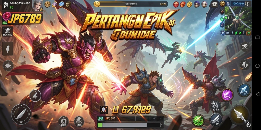 Tampilan gameplay seru di JP6789 dengan pertarungan dinamis.