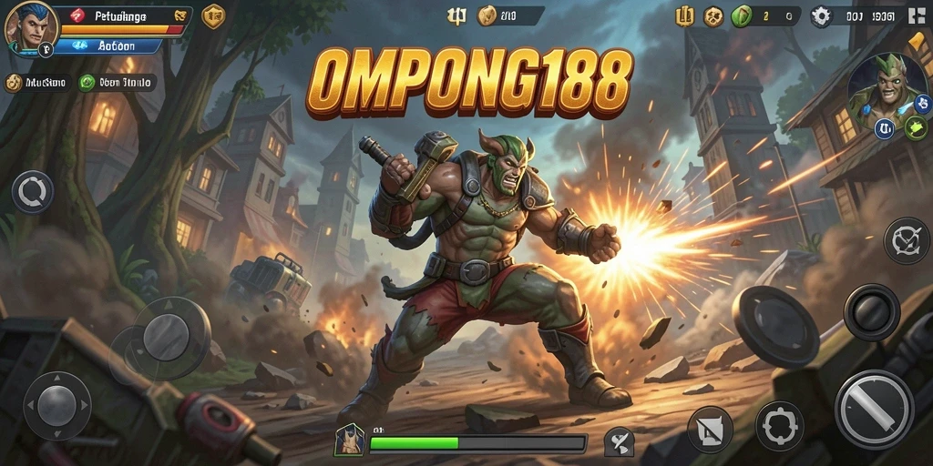 Tampilan gameplay OMPONG188 yang penuh aksi dan seru.