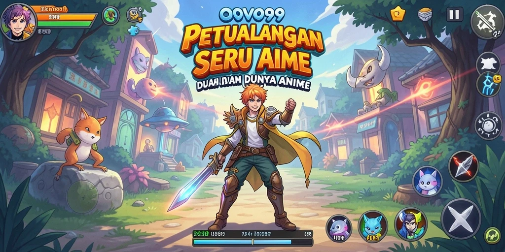 Tampilan menarik dari gameplay OVO99 yang penuh aksi dan karakter anime.