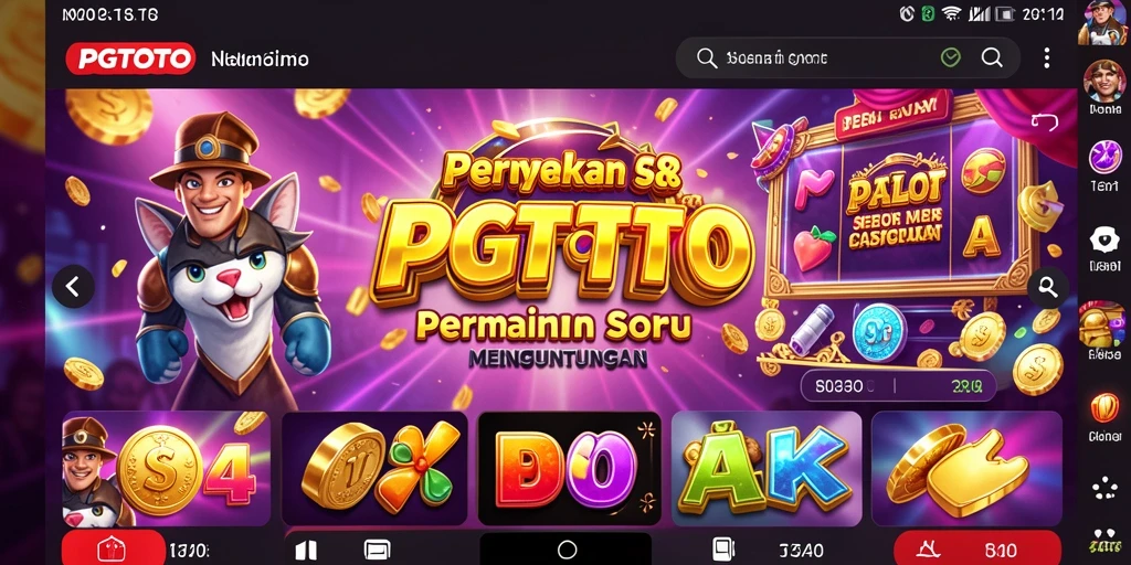 Tampilan gameplay menarik di PGTOTO yang menampilkan mesin Slot.