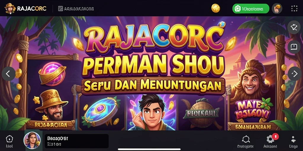 Tampilan gameplay RAJACORC yang menarik dan penuh warna.
