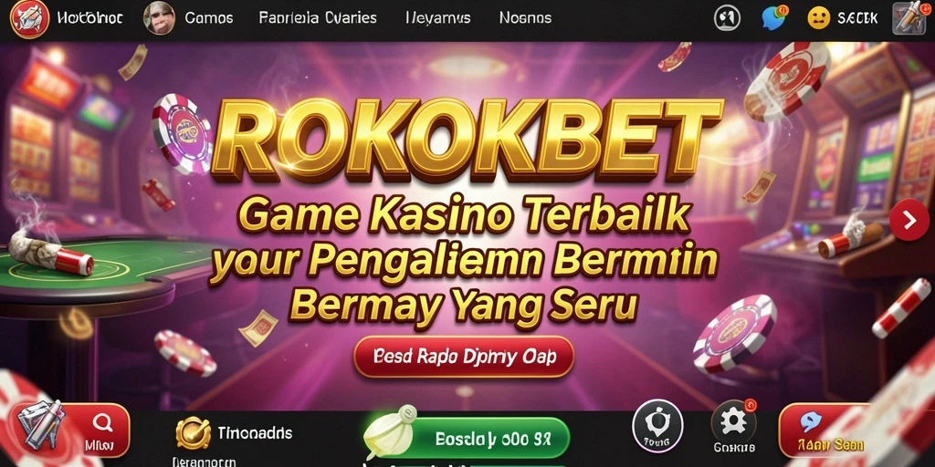 Tampilan gameplay seru di ROKOKBET dengan berbagai permainan Kasino.
