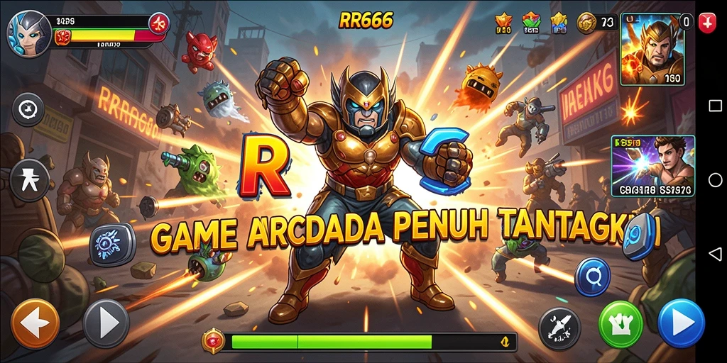 Tampilan gameplay RR666 yang menantang dan penuh warna.