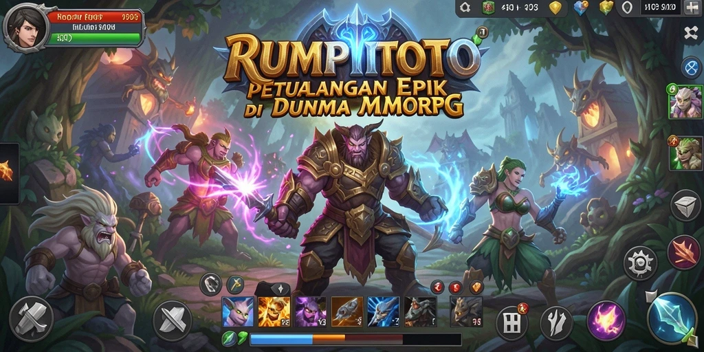Tampilan gameplay yang menakjubkan dari RUMPITOTO dalam petualangan MMORPG.