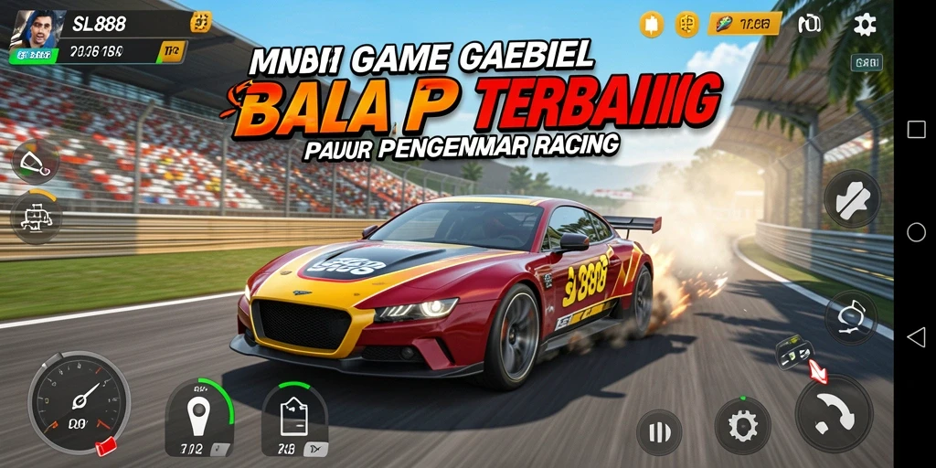 Tampilan gameplay mendebarkan di SL888 dengan aksi balapan yang cepat.