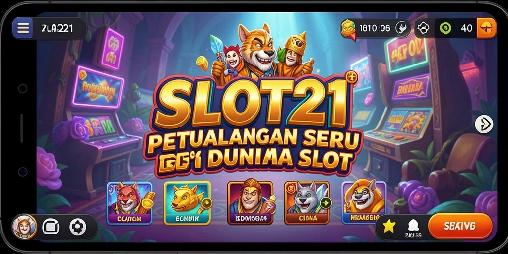 Screenshot utama SLOT21 menampilkan gameplay seru dan penuh tantangan.