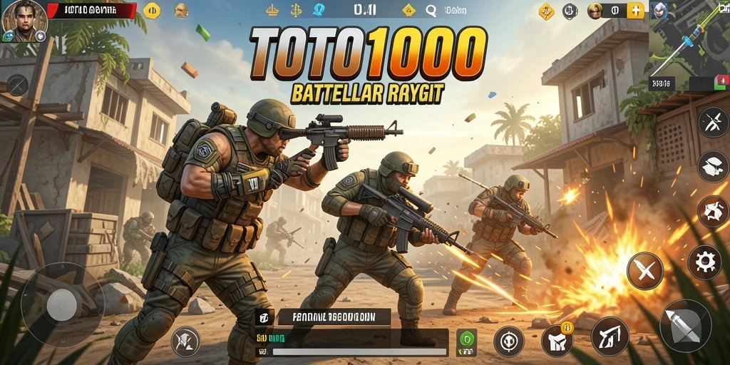 Tangkapan layar dari gameplay Battle Royale di TOTO1000.