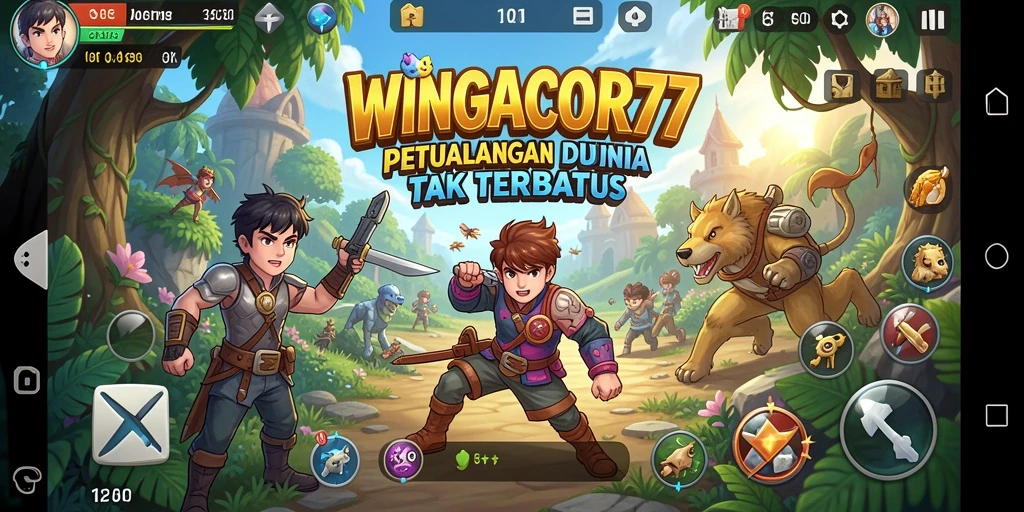 Screenshot gameplay menunjukkan aksi seru dalam petualangan WINGACOR77.