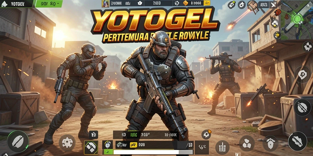 Tampilan menarik dari gameplay YOTOGEL Battle Royale yang intens.