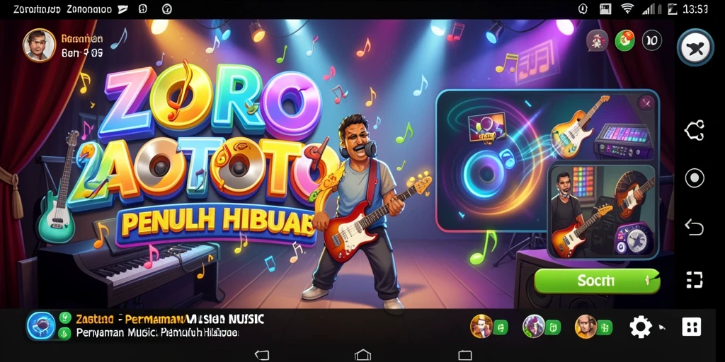 Tampilan gameplay ZOROTOTO yang penuh warna dan interaktif